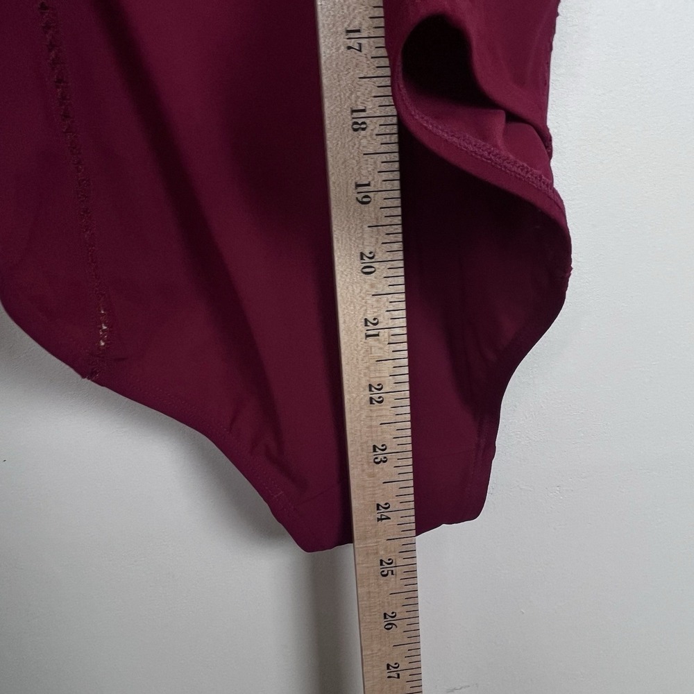 Tory Burch Women's Maroon Wine Underwire Swimsuit/ Adjustable Straps Small EXC - Picture 5 of 16